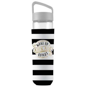 "Wake Up - Kick Ass - Repeat" Water Bottle - NWT